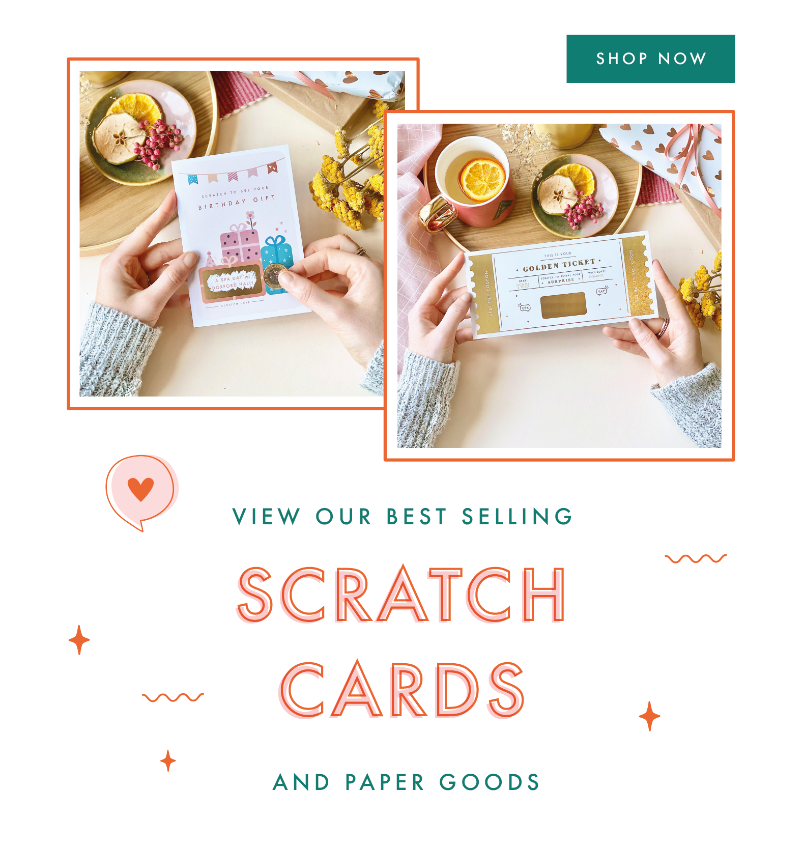 Scratch card greeting card banner