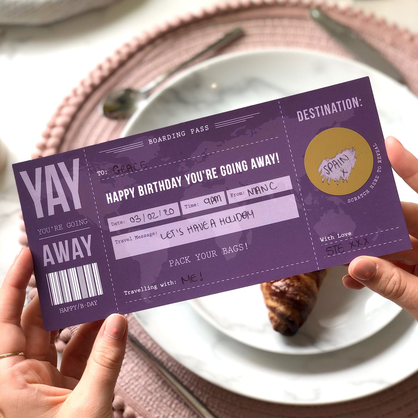 Birthday Scratch Card Boarding Pass