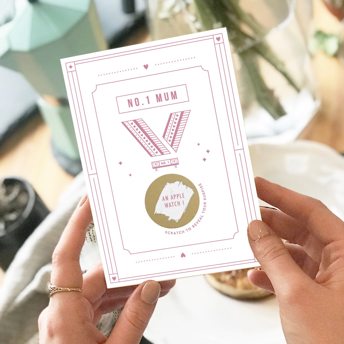 No.One Mum Medal Scratch Card