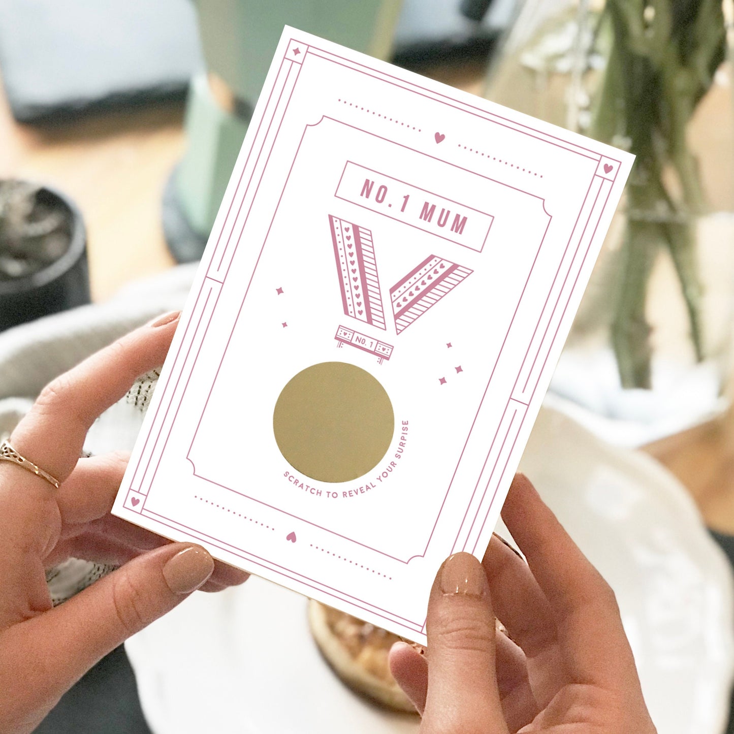 No.One Mum Medal Scratch Card