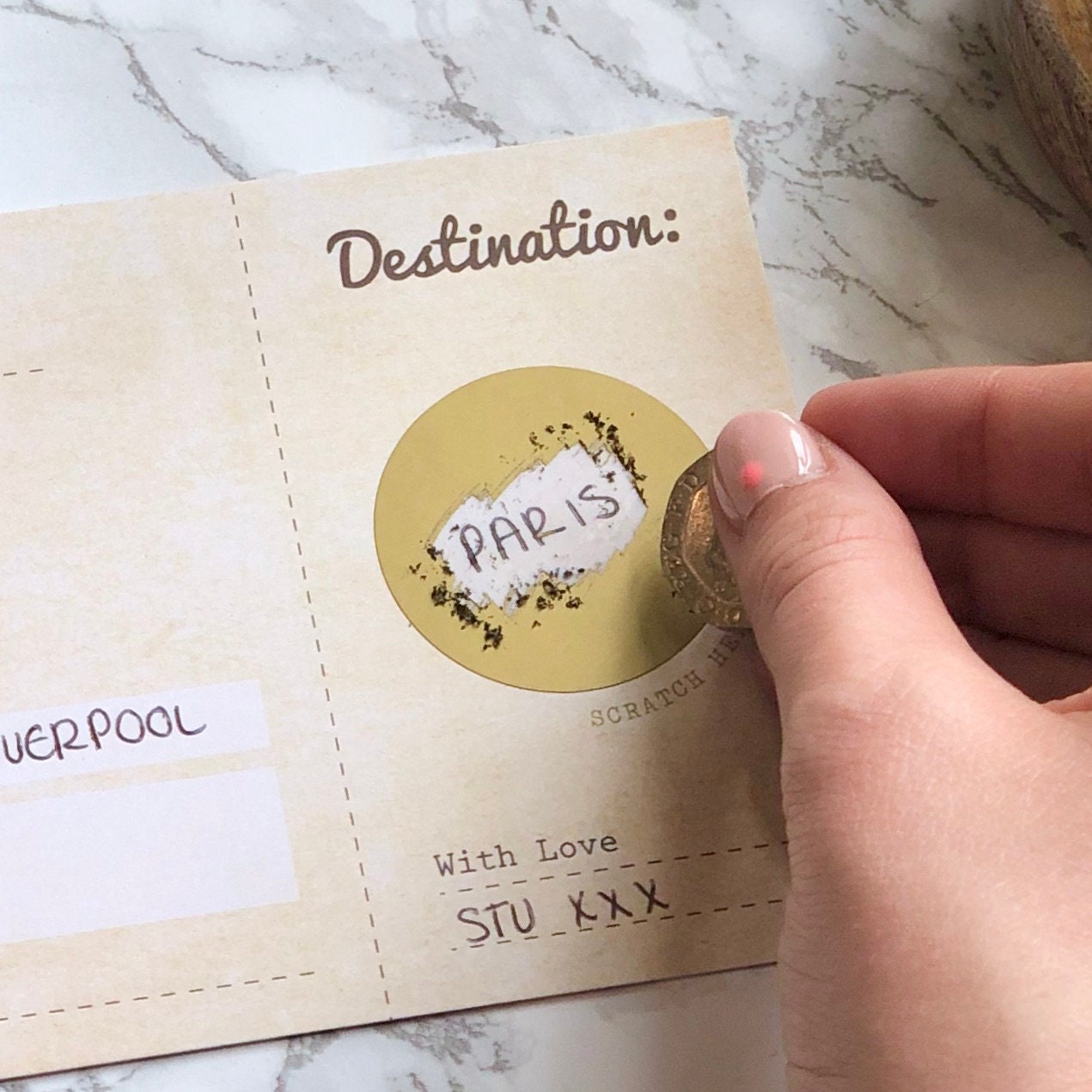 Jetting Off Holiday Reveal Boarding Pass Travel Ticket