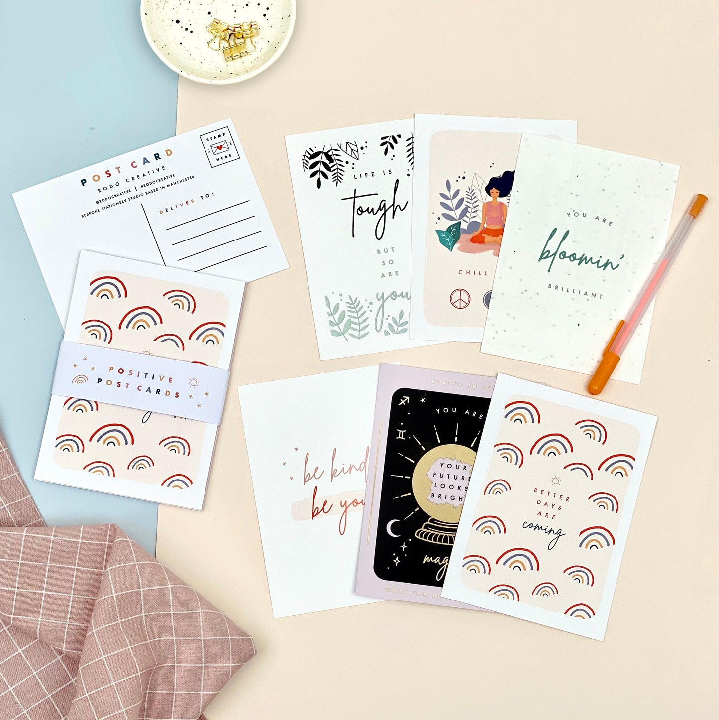 Pack of Six Positive Postcards