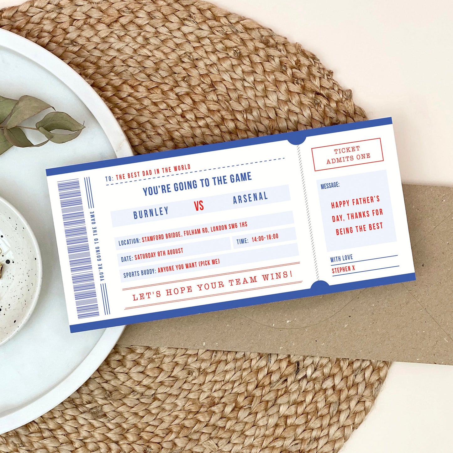 Surprise Game Ticket Announcement Gift