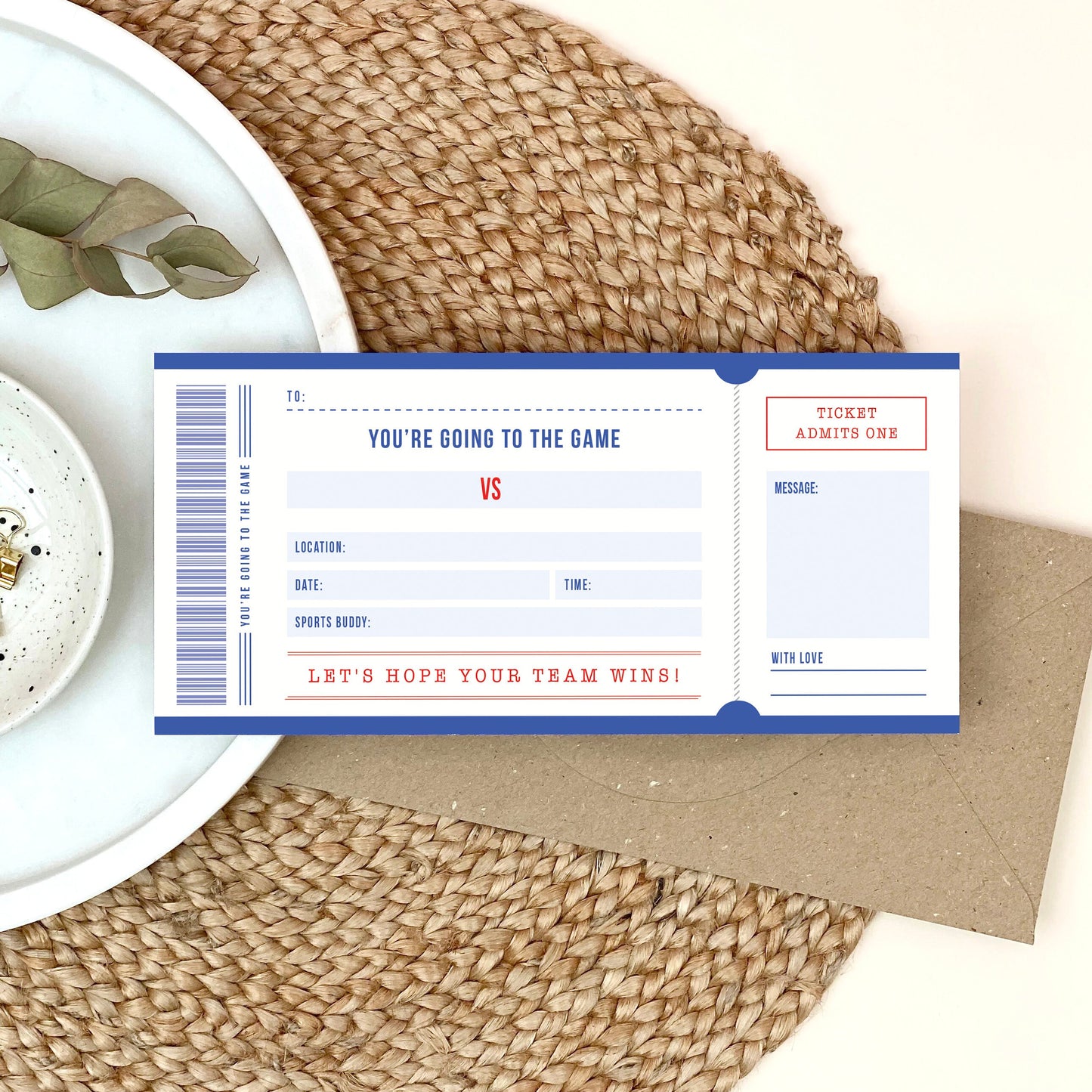 Surprise Game Ticket Announcement Gift