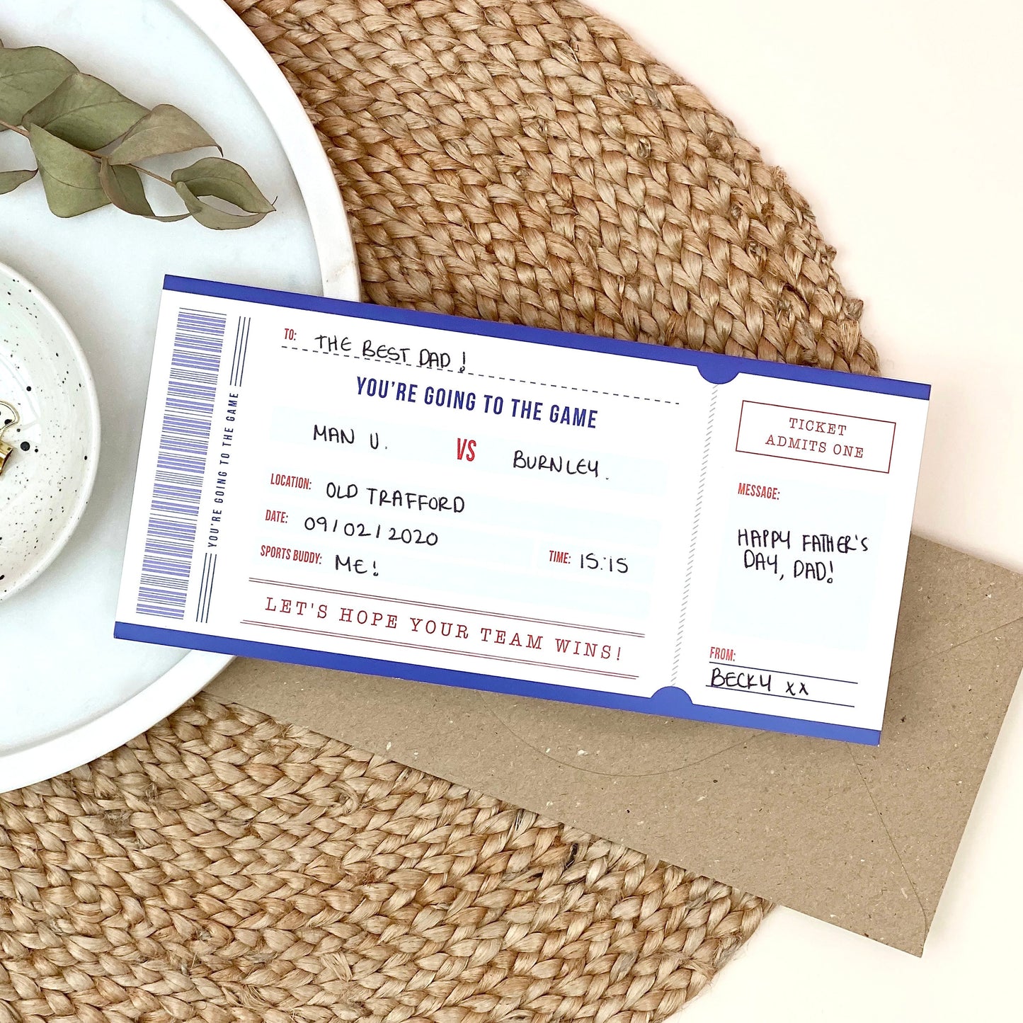 Surprise Game Ticket Announcement Gift