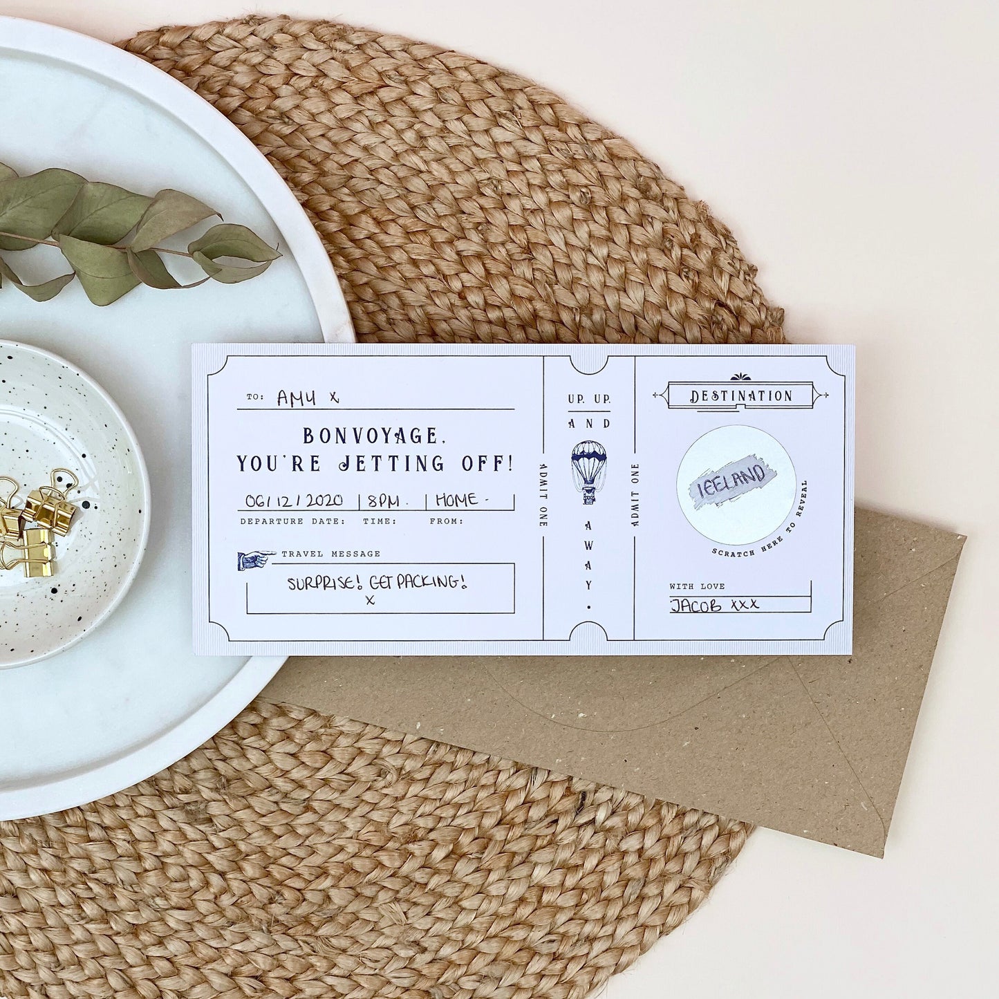 Bon Voyage Vintage Scratch Card