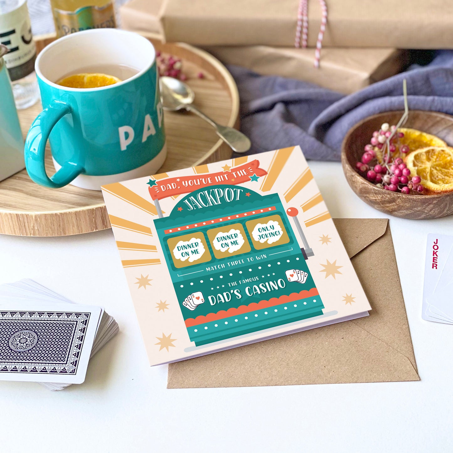 Dad's Jackpot Scratch Card