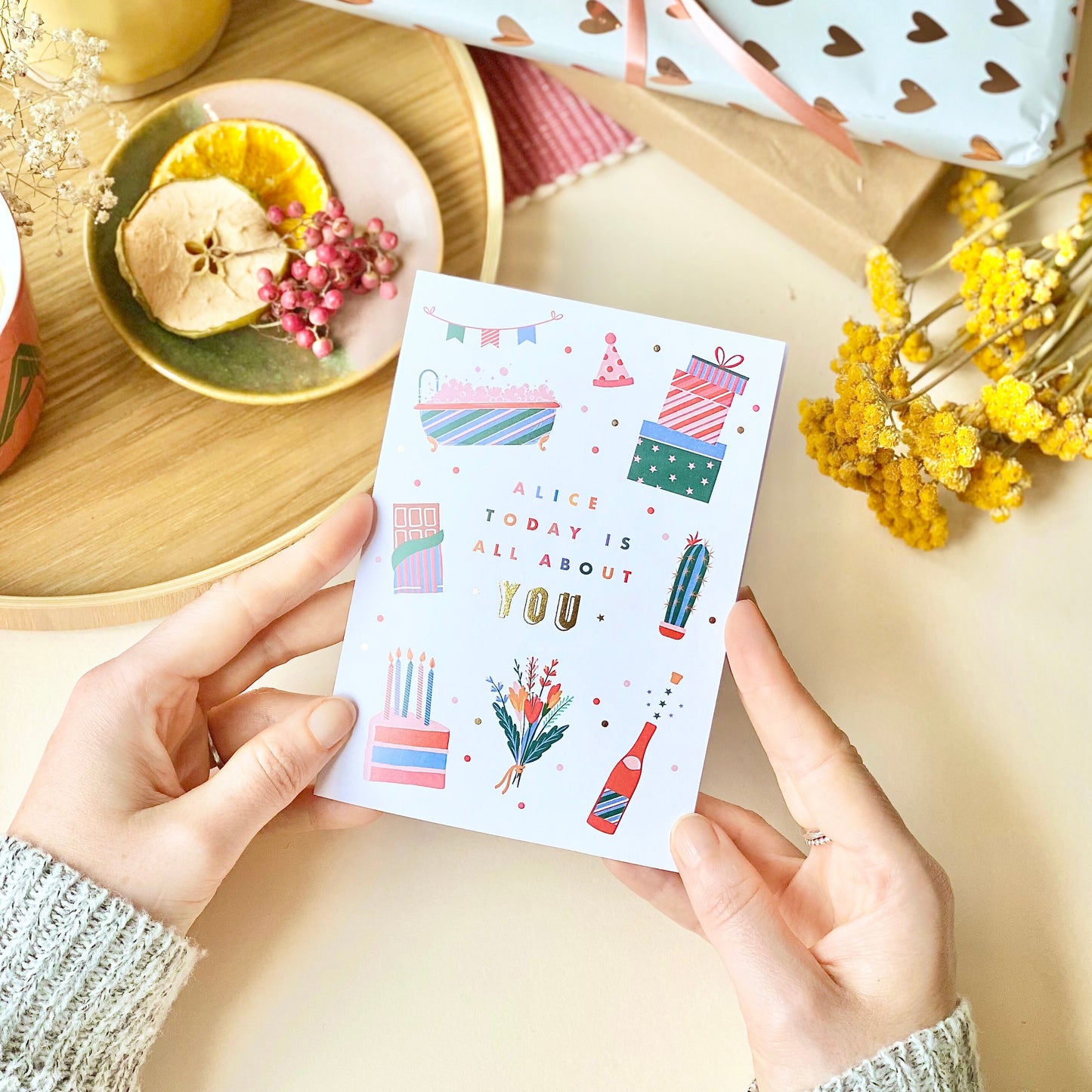 All About You Personalised Birthday Card