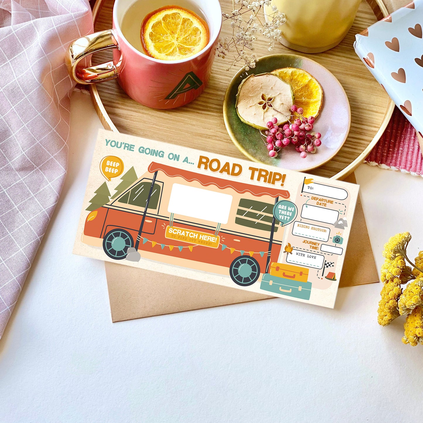 Road Trip Scratch Card Reveal Ticket