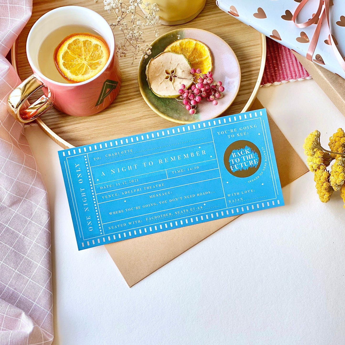 Theatre Ticket Gift Voucher Scratch Card