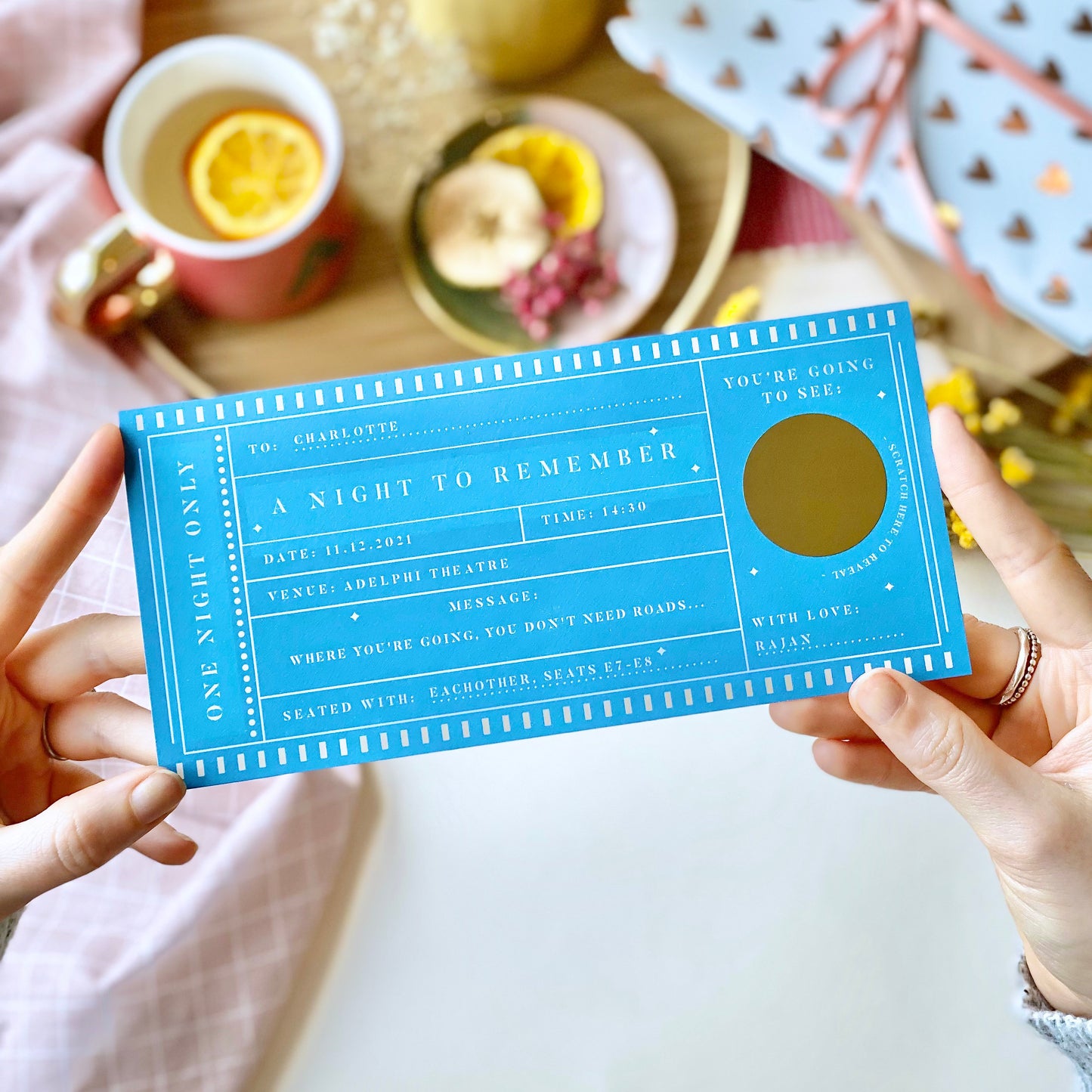 Theatre Ticket Gift Voucher Scratch Card