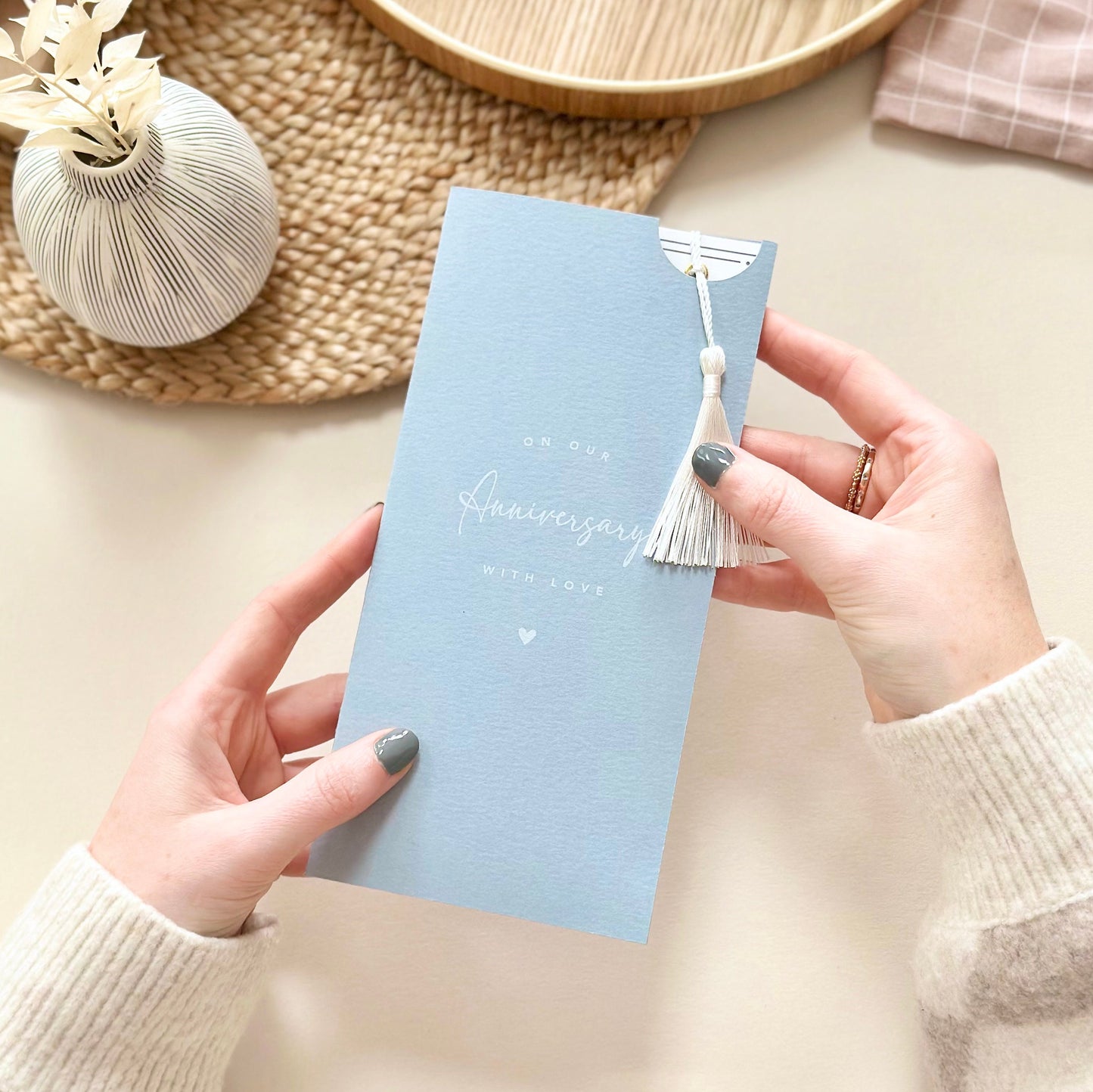 First Paper Wedding Anniversary Gift Announcement Card