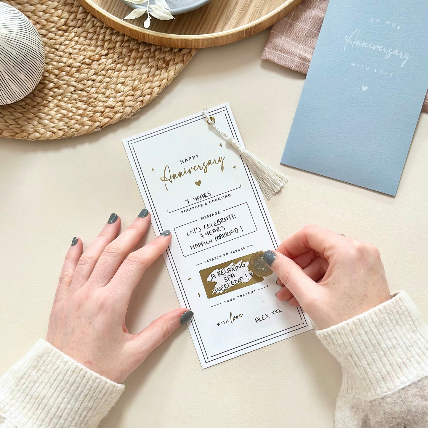 First Paper Wedding Anniversary Gift Announcement Card