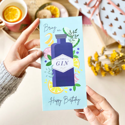 This beautifully illustrated birthday card is perfect for that certain someone who loves a good gin and tonic!
