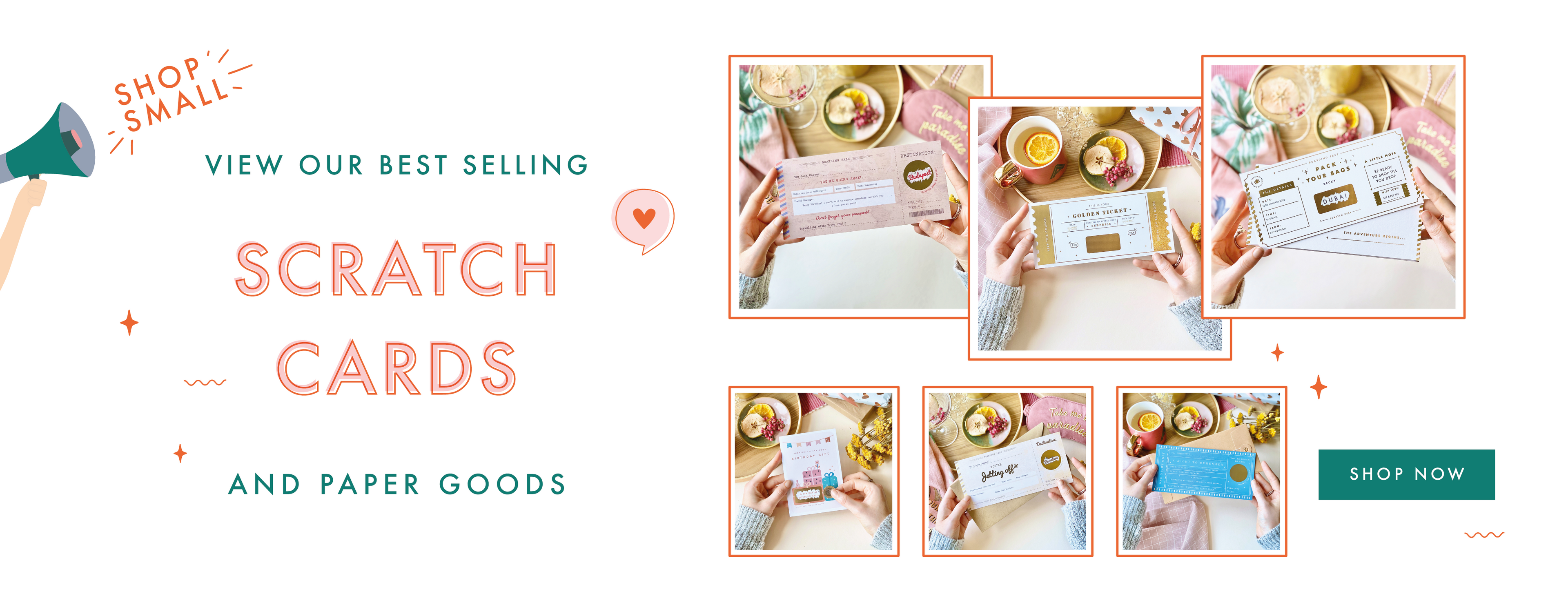 Scratch card greeting card banner