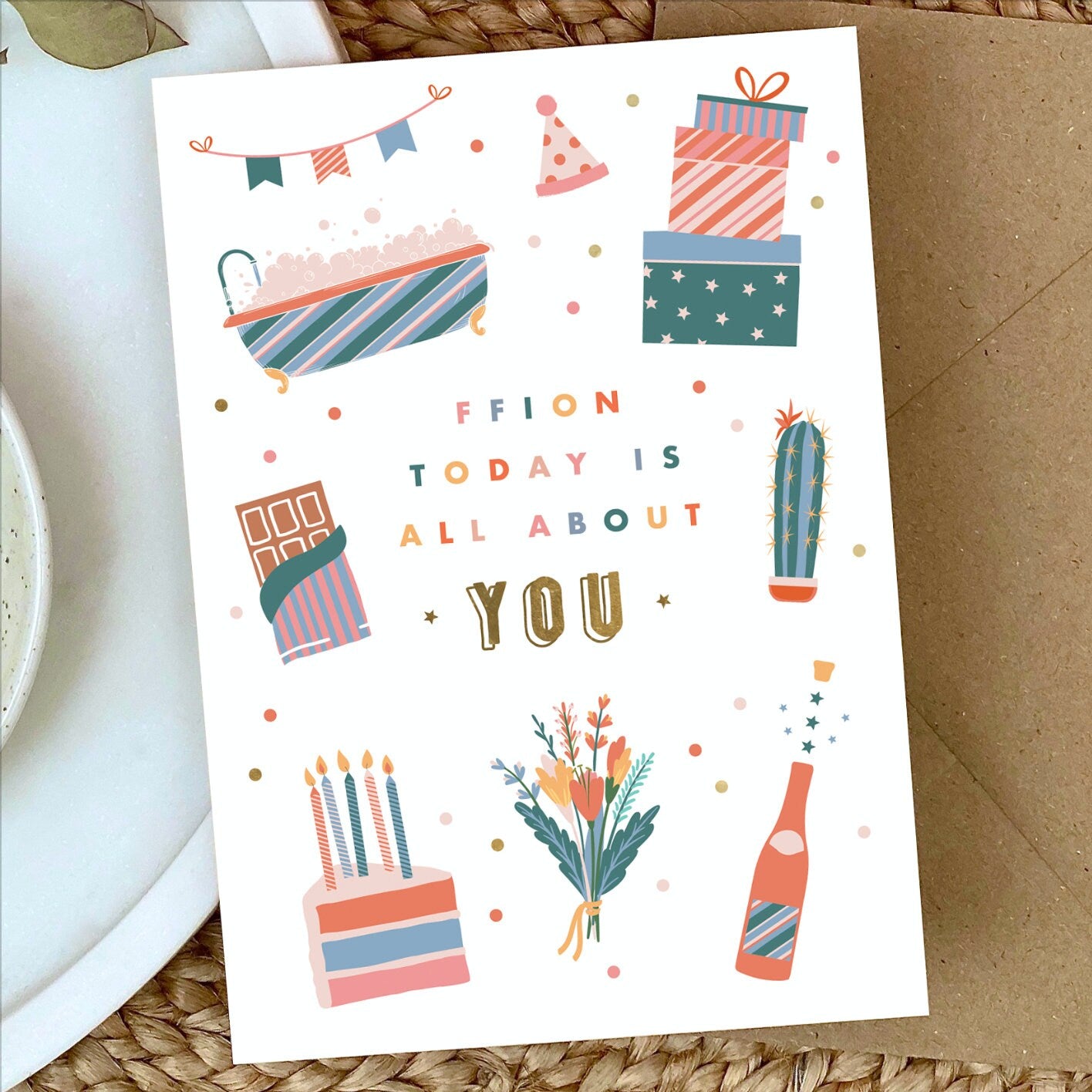 All About You Personalised Birthday Card