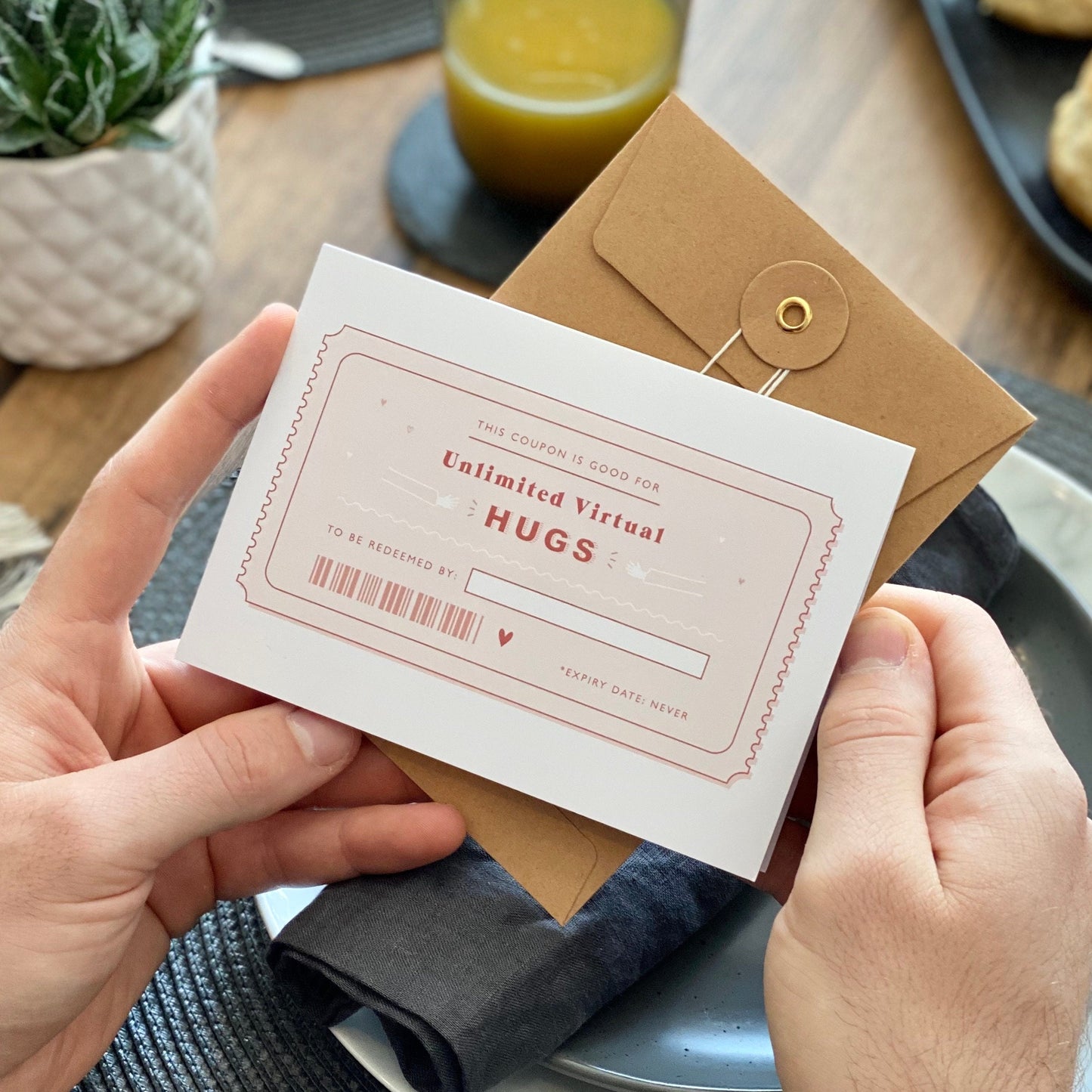 Virtual Hug Coupon Card