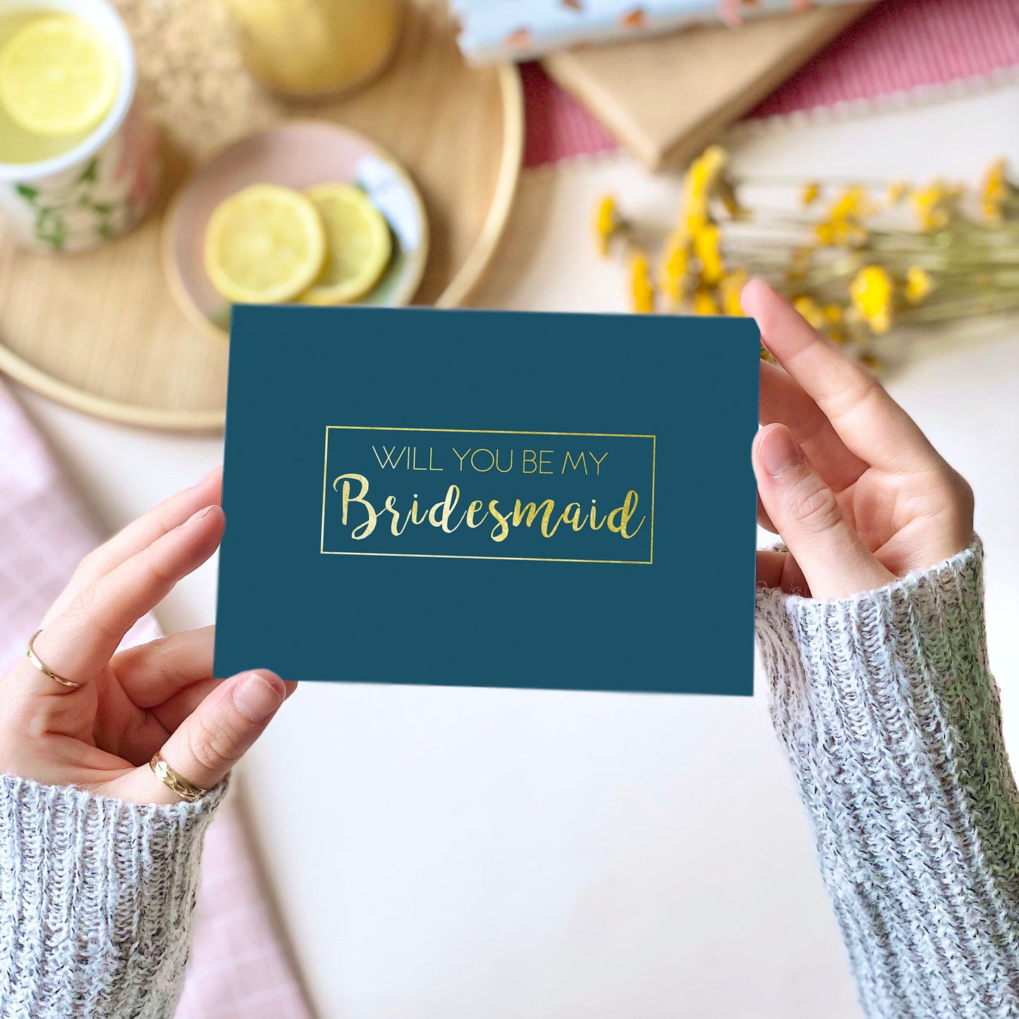 Will You Be My Bridesmaid Gold Foil Card