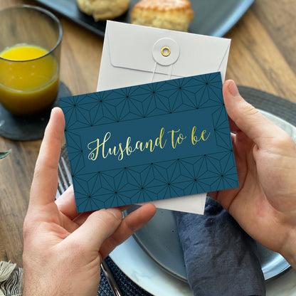 Husband To Be Gold Foil Wedding Card