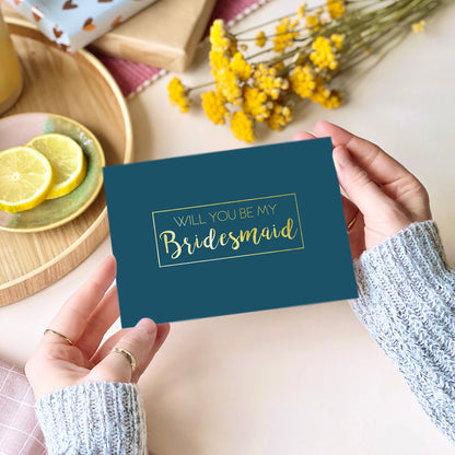 Will You Be My Bridesmaid Gold Foil Card