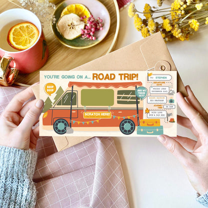 Road Trip Scratch Card Reveal Ticket