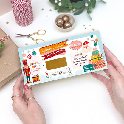 Santa's North Pole Delivery Ticket With Scratch Card