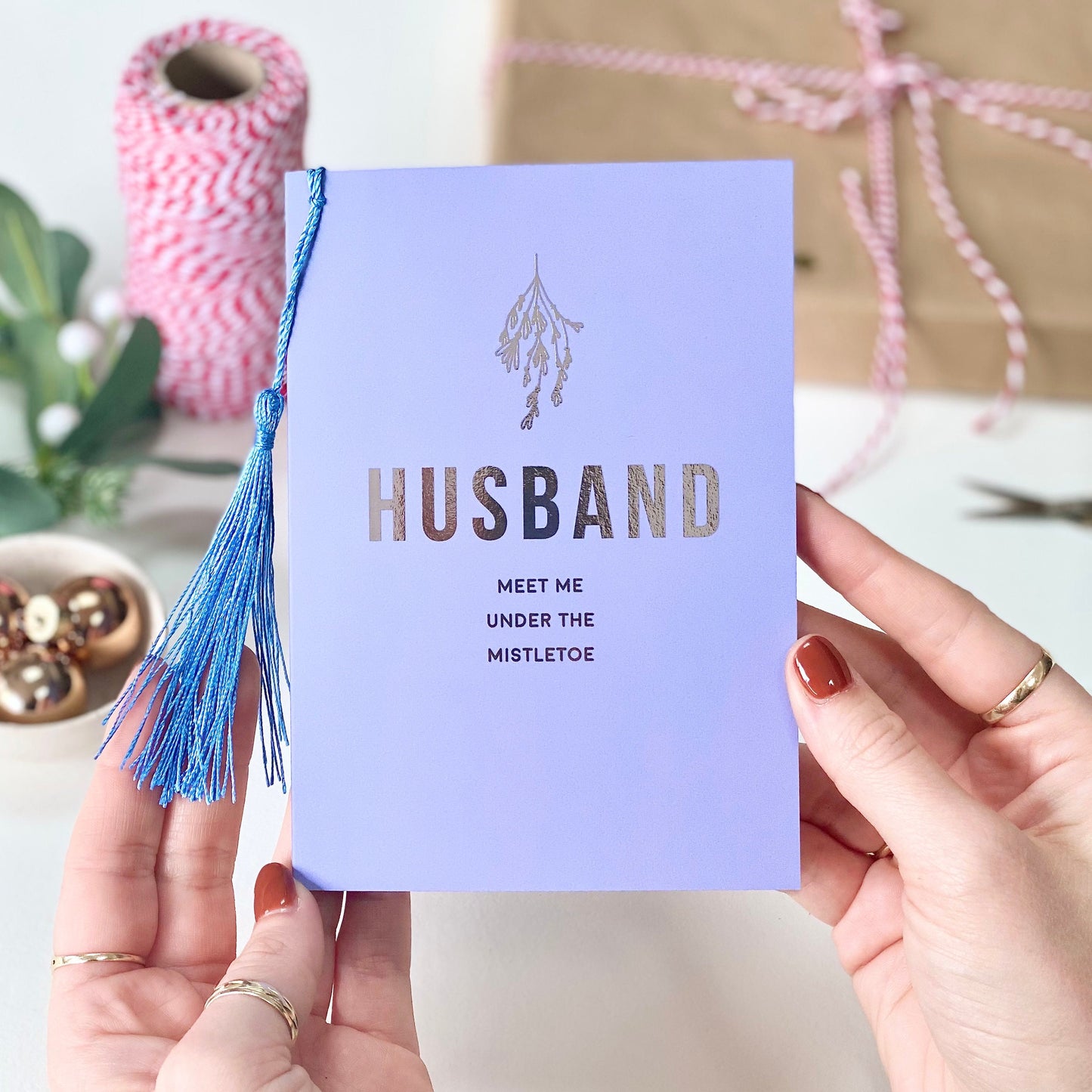 Husband Christmas Card with Tassel